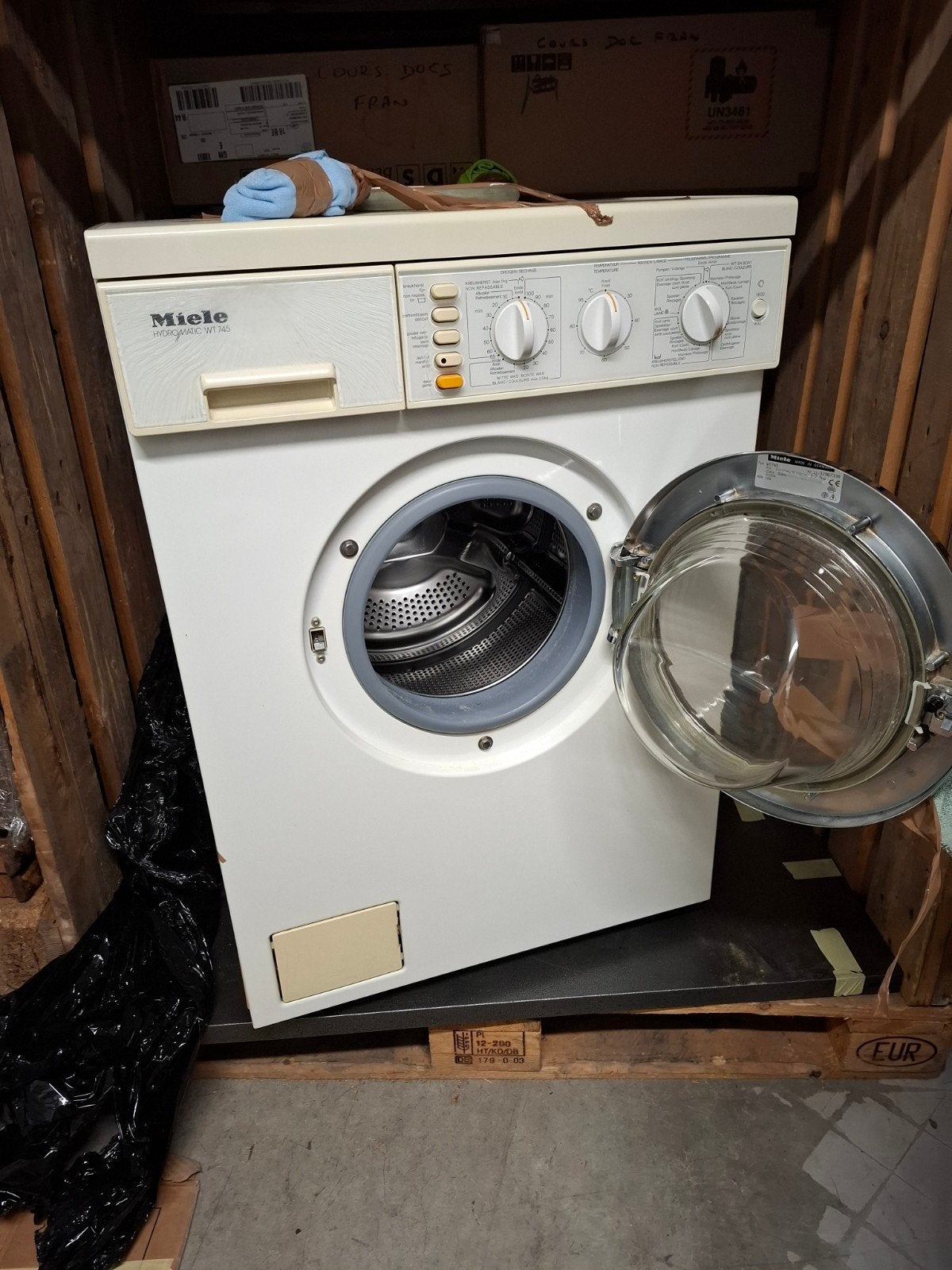 1 lave-linge sechant Miele WT745, 4 à 6 kg, Enlèvement, Utilisé, Chargeur frontal