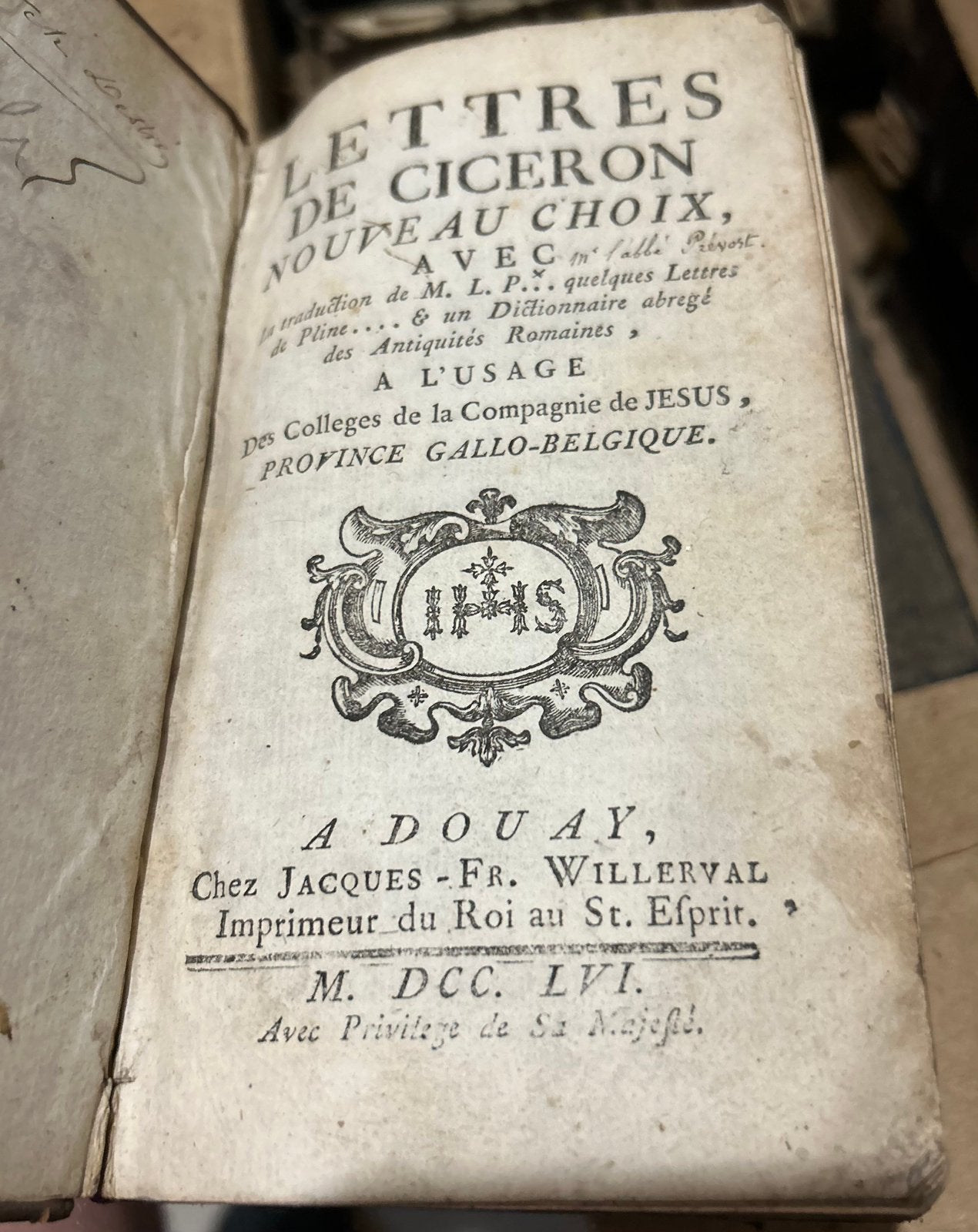 Ancien livre Lettres de Ciceron, Enlèvement ou Envoi