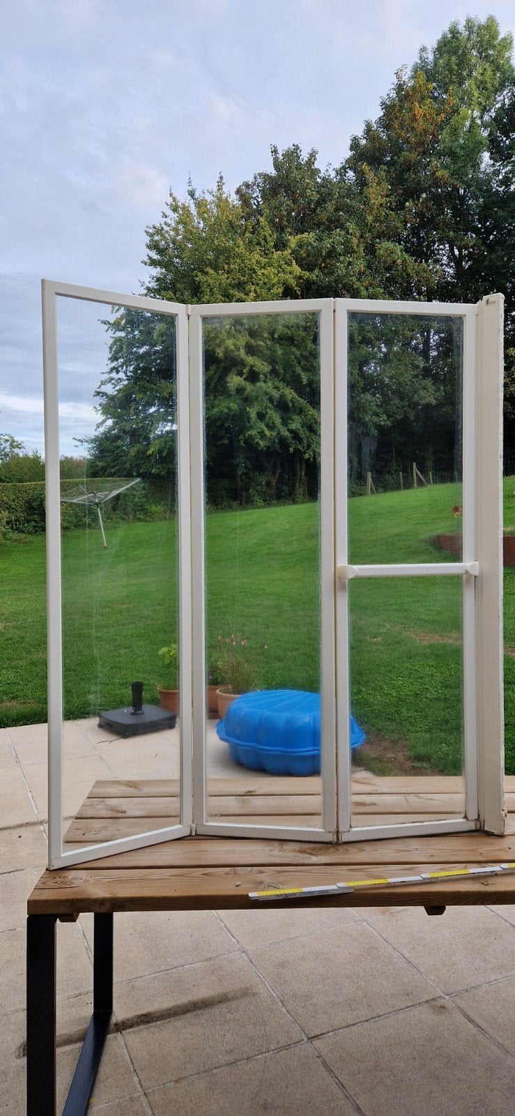 Schuif- en opvouwbaar badscherm, 70 - 118 x 140 cm, Ophalen, Gebruikt, Glas, Douche