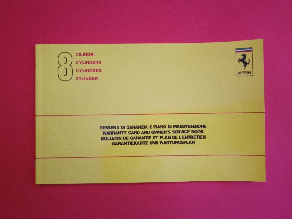 Onderhoudsboekje voor Ferrari 208, 328 en 348, Auto-onderdelen, Verzenden, Nieuw, Ferrari