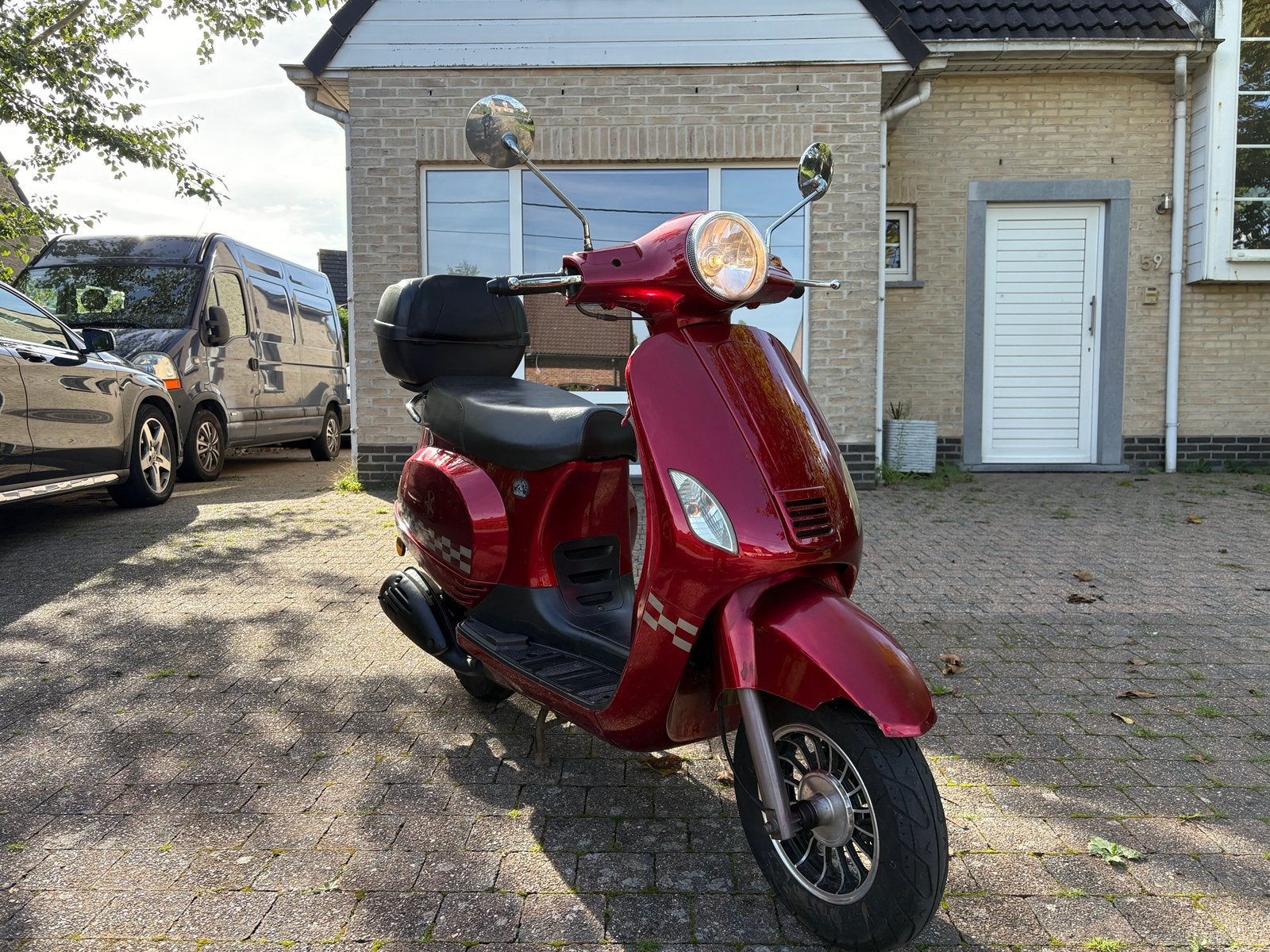 Vespa look scooter |6600km| A klasse!, Ophalen, Gebruikt, Klasse A (25 km/u), Benzine