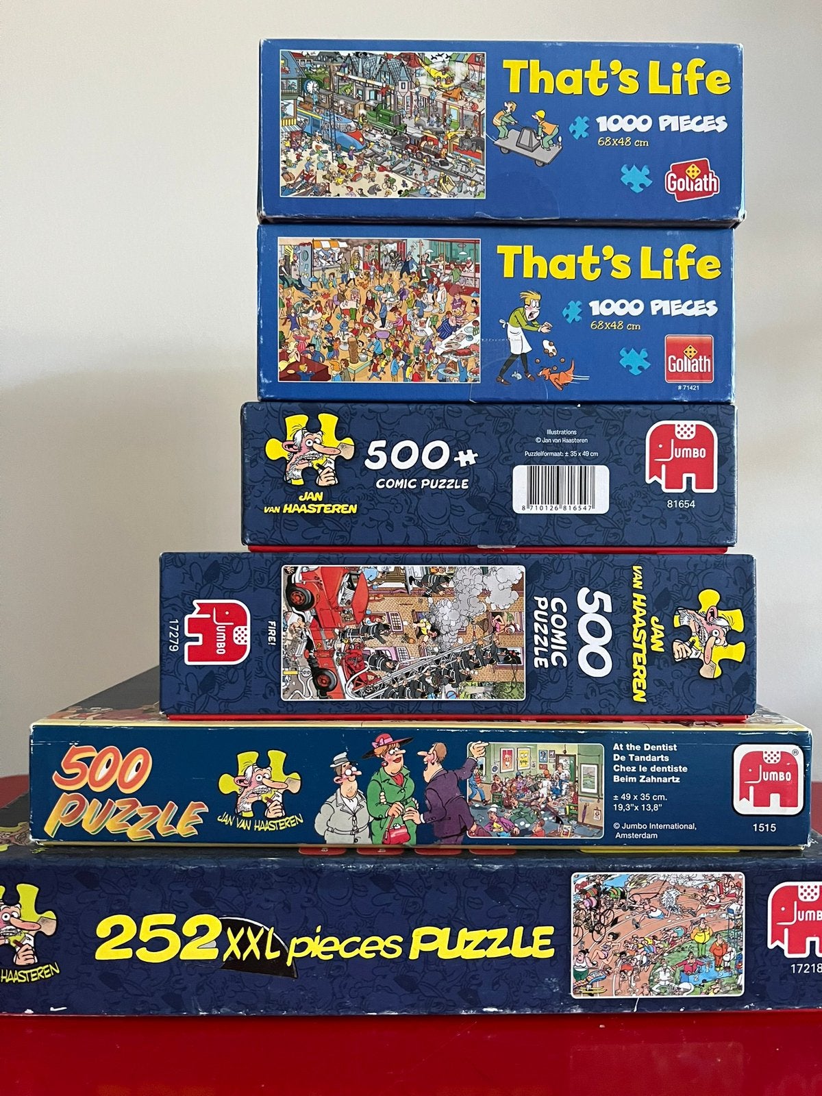 Puzzels Jan Van Haasteren, Ophalen, 500 t/m 1500 stukjes, Gebruikt, Legpuzzel