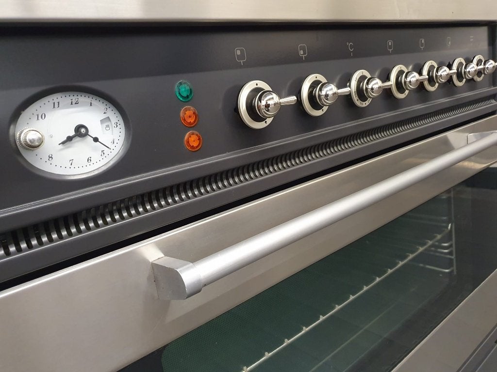 🔥Boretti Fornuis 80cm antraciet en rvs 1 oven 5 pits, Gaz, Classe énergétique A ou plus économe, Comme neuf, Enlèvement