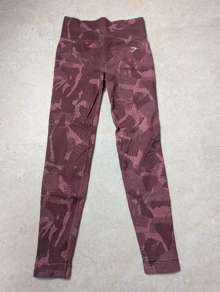 Bourgondische Gymshark-legging, Verzenden, Maat 36 (S), Rood, Gymshark