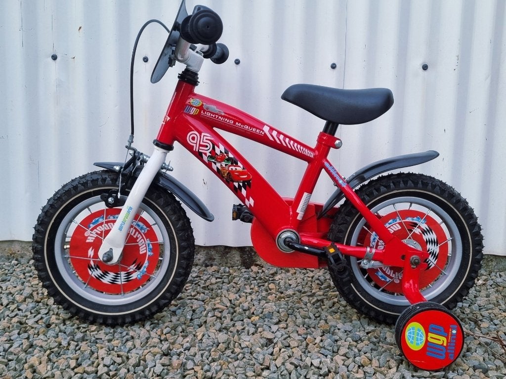 Cars-fiets 12,5 inch, Fietsen en Brommers, Ophalen, Terugtraprem, Zijwieltjes, Minder dan 16 inch