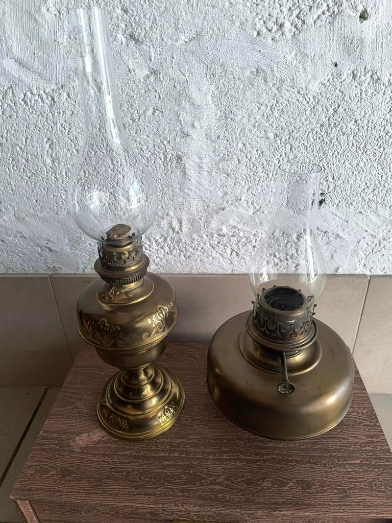 2 Lampe à pétrole vintage en cuivre, Enlèvement