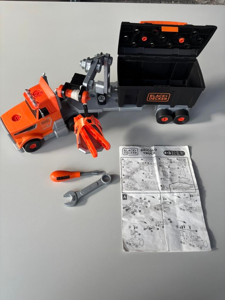 Smoby bricolo truck black+decker, Ophalen, Zo goed als nieuw, Bouwen