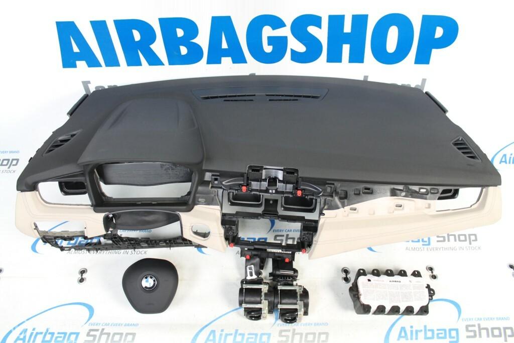 Airbag kit Tableau de bord beige noire BMW 2 F45 F46, Enlèvement ou Envoi, Utilisé