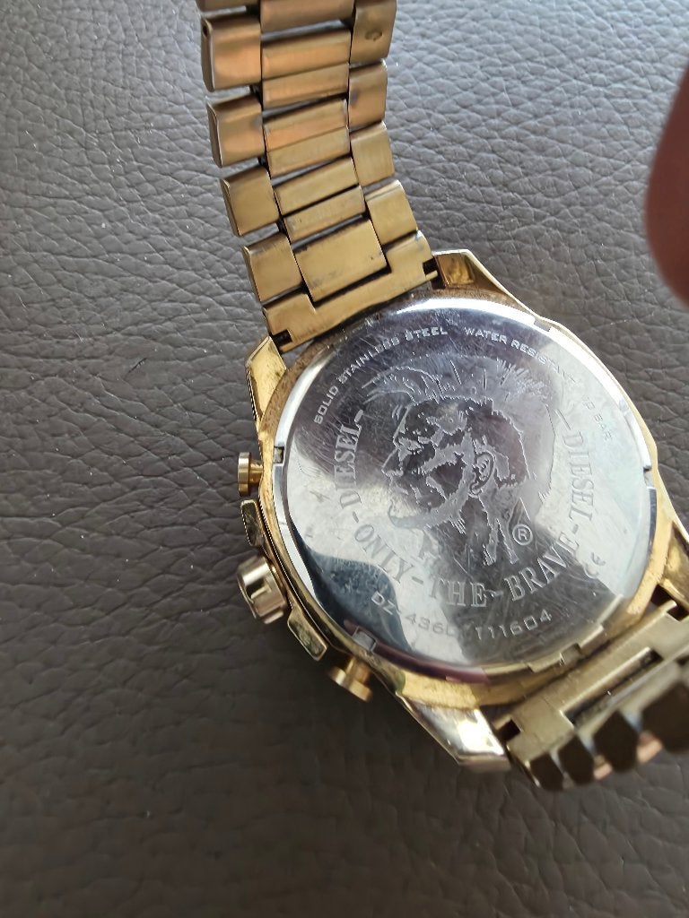 horloge Diesel goudkleurig, Staal, Gebruikt, Staal, Polshorloge