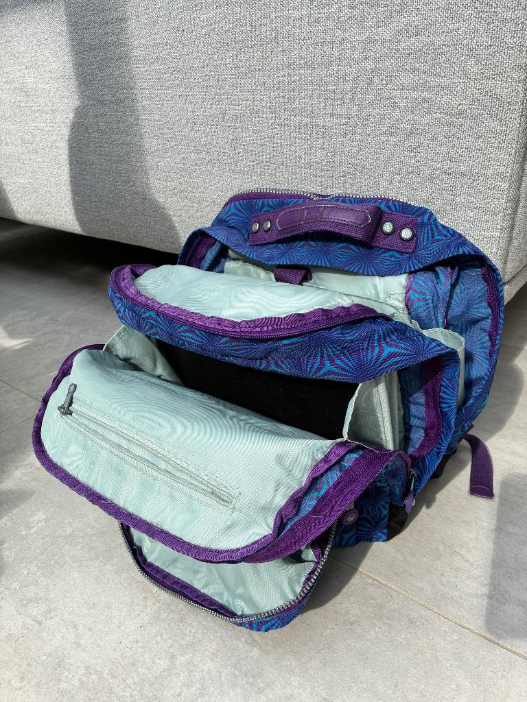 Kipling ruime rugzak / schoolrugzak met laptopvak, Ophalen, Gebruikt, Blauw, Rugtas