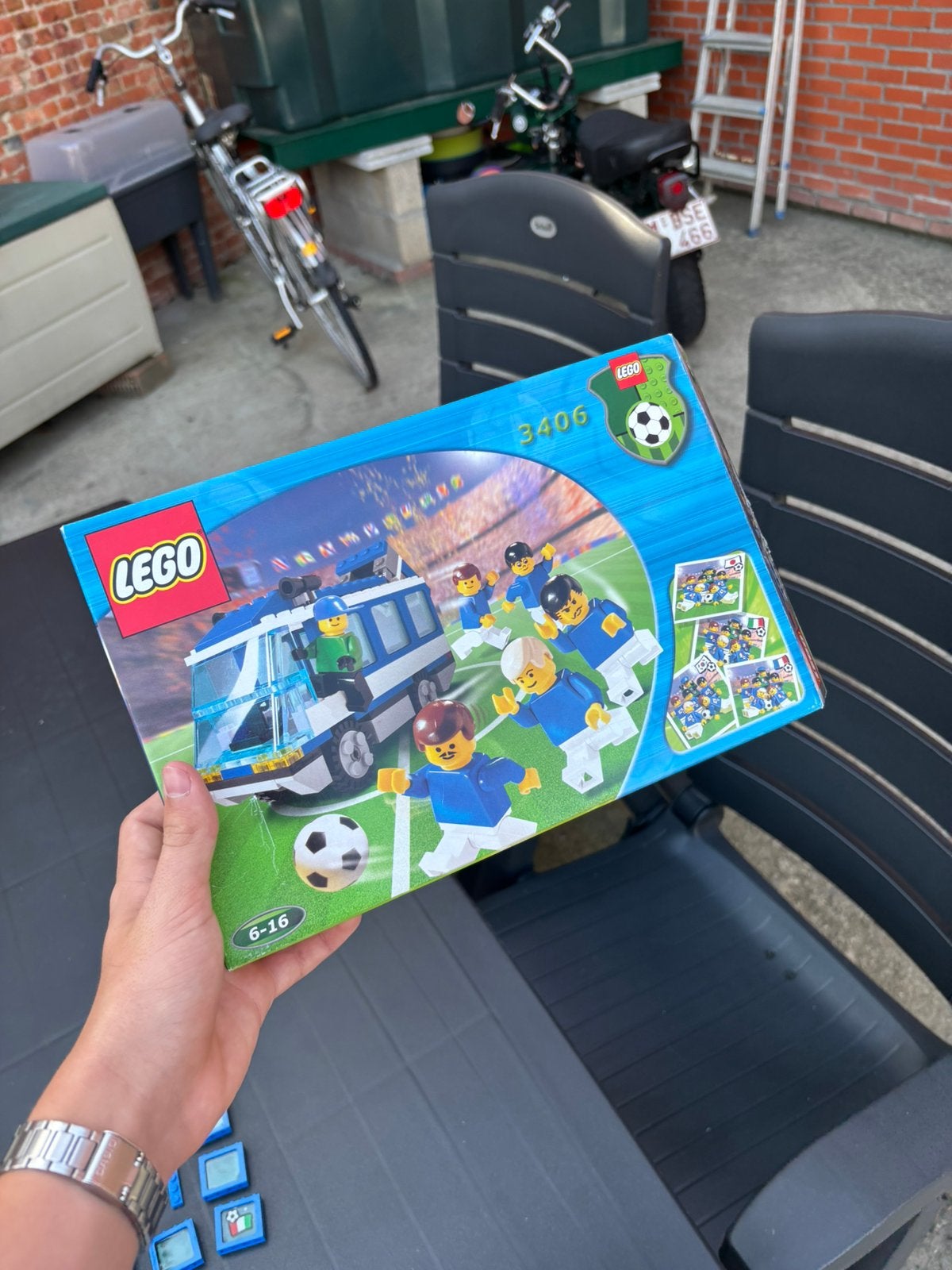 Lego set 3406 blue team transporter, Kinderen en Baby's, Speelgoed | Duplo en Lego, Ophalen, Inclusief instructies, Overige thema's
