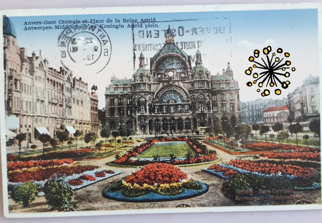 PCard ANTWERPEN +-1920 GROENPLAATS afst.Spiegelschr.! RefE69, Ophalen of Verzenden, Voor 1920, Gelopen, Antwerpen