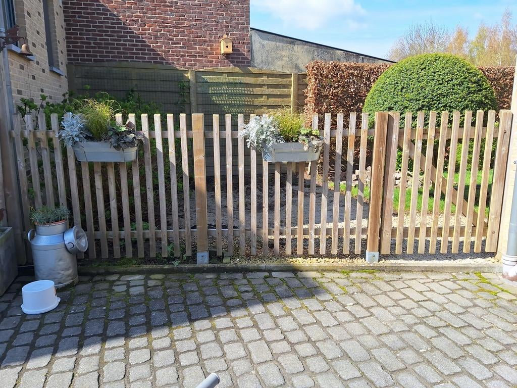 Houten hekwerk met poortje, Tuin en Terras, Ophalen