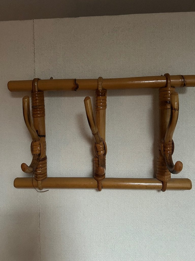 Vintage kapstok in bamboe, Huis en Inrichting, Ophalen, Zo goed als nieuw, Overige materialen, Wandkapstok