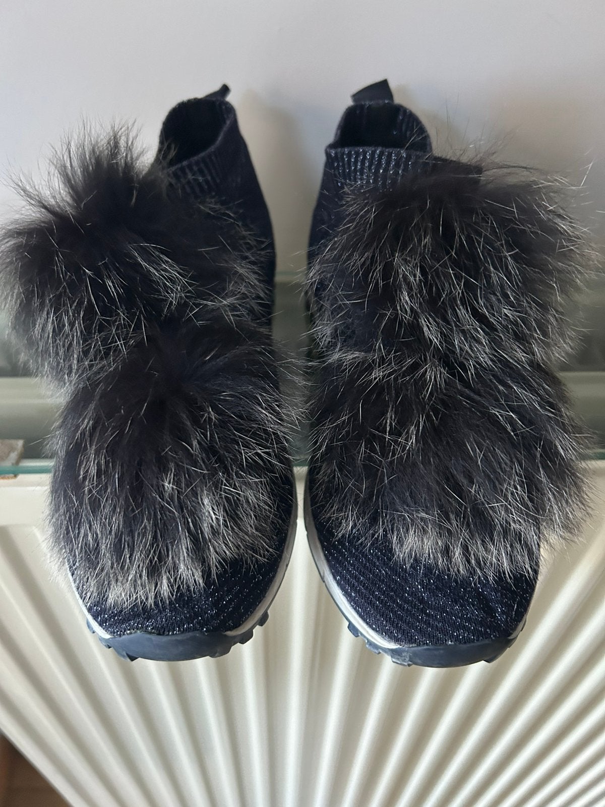 Blauwe sneakers Jimmy Choo mt 38, Ophalen, Zo goed als nieuw, Sneakers