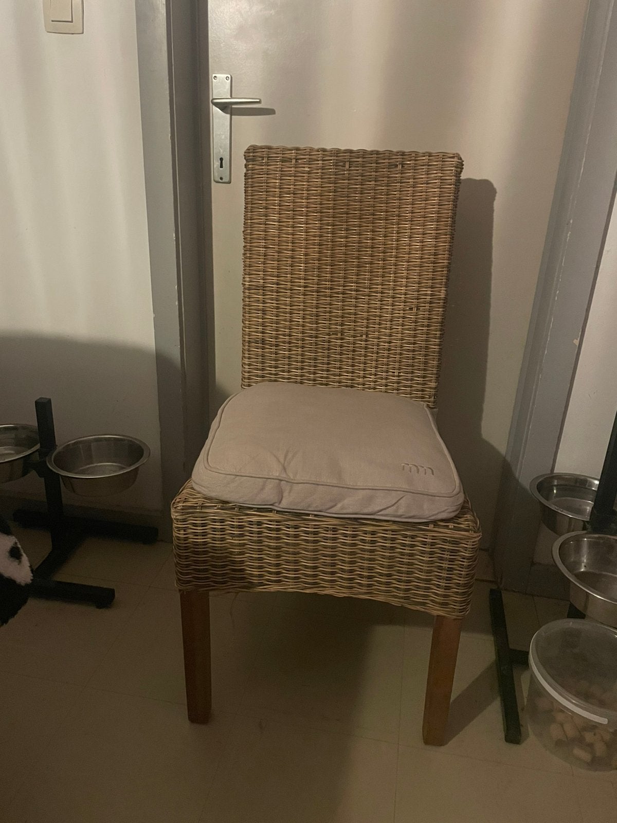 Ensemble de 6 chaises en osier avec coussin, Neuf, Osier ou Rotin, Autres couleurs, Enlèvement