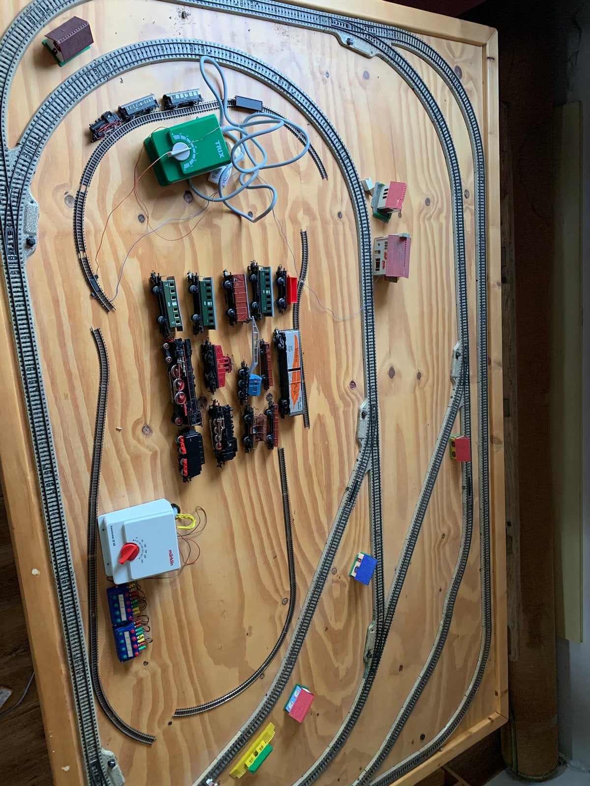 Marklin treinset 1m94 x 1m26, Ophalen, Zo goed als nieuw, Treinset