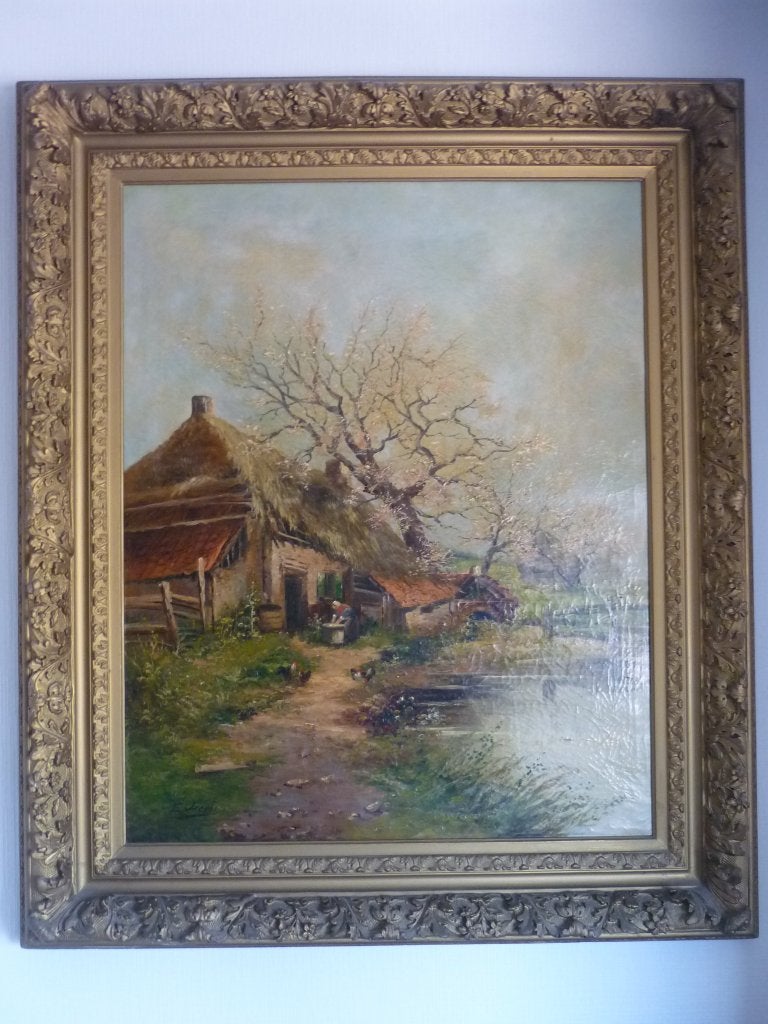 schilderij, Ophalen, Stilleven, Gesigneerd, Olieverf