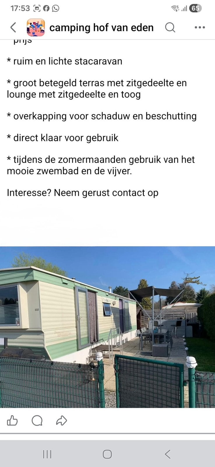 Stacaravan te koop, Tot en met 4