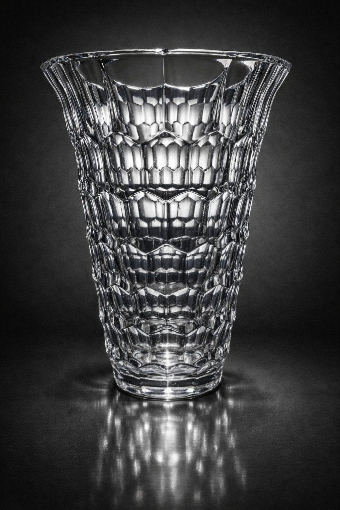 Vase en verre transparent Val Saint Lambert Luxval, Antiquités & Art, Enlèvement