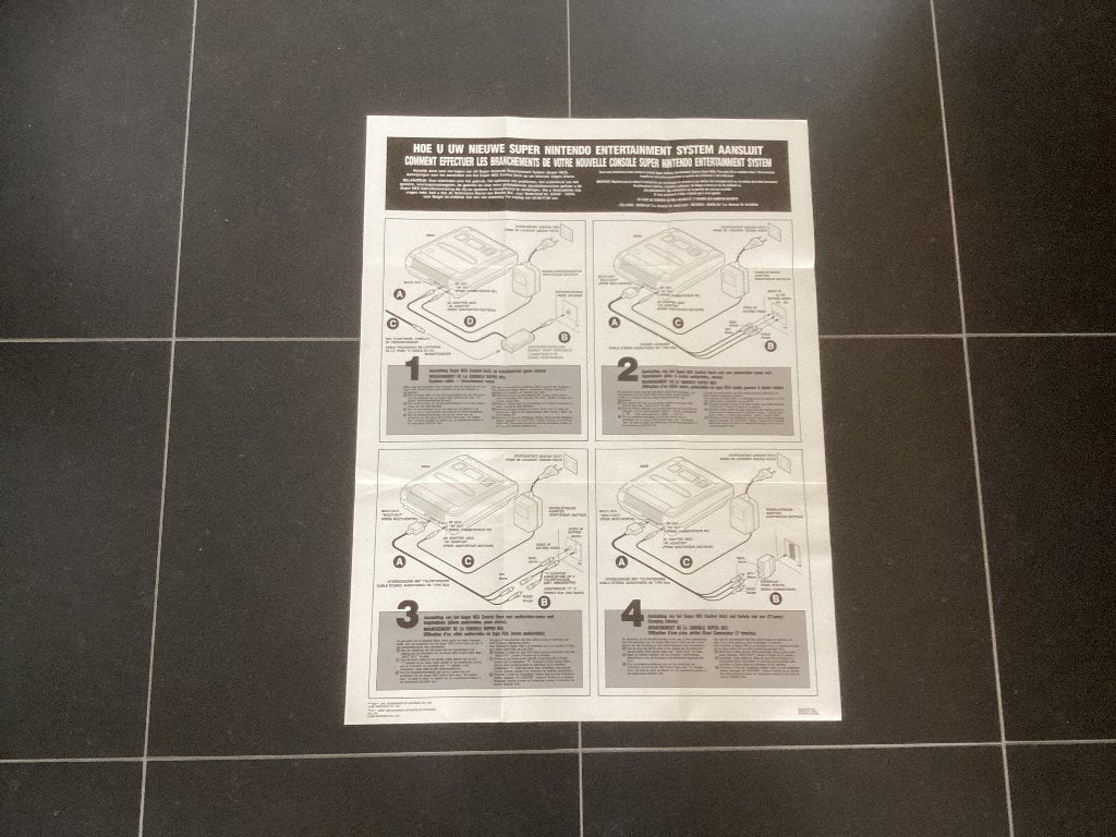 Poster/handleiding Nintendo snes 1992, Ophalen of Verzenden, Gebruikt