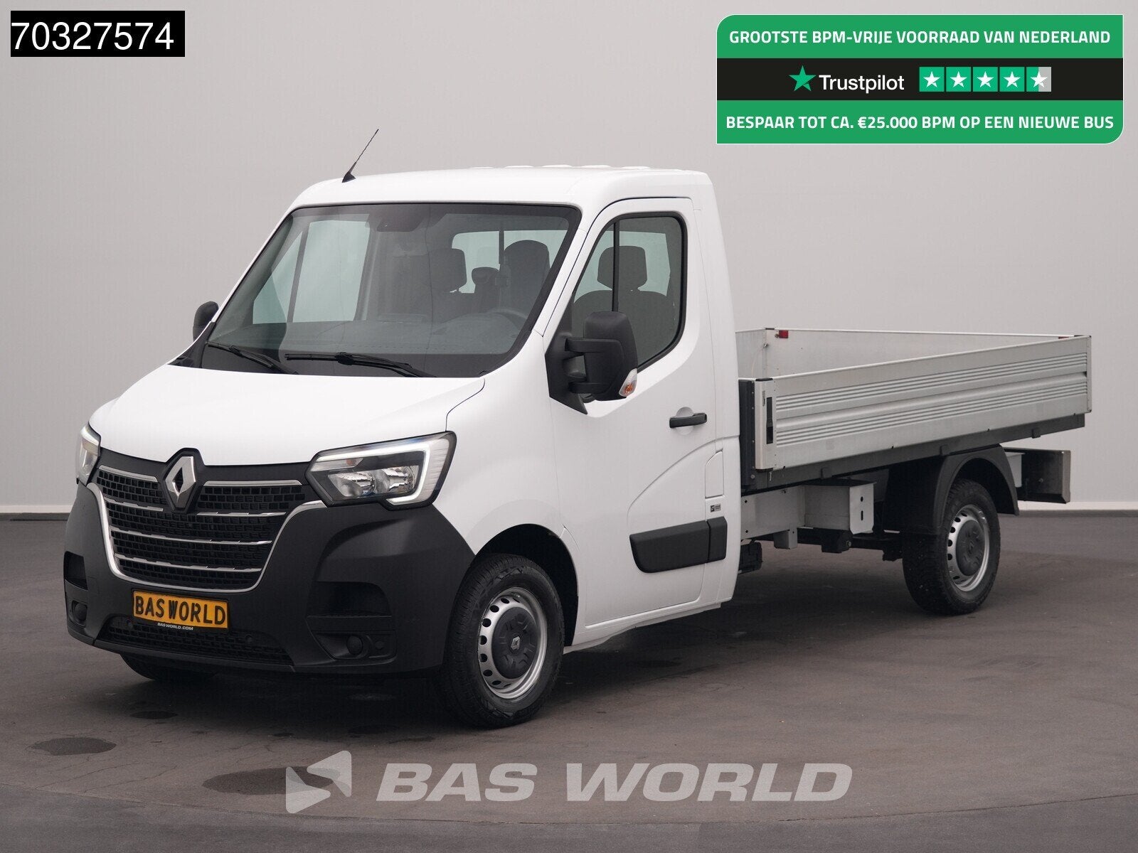 Renault Master 135PK Open Laadbak LED Airco Cruise Euro6 Pri, Auto's, Bestelwagens en Lichte vracht, 135 pk, Stof, Gebruikt, Euro 6