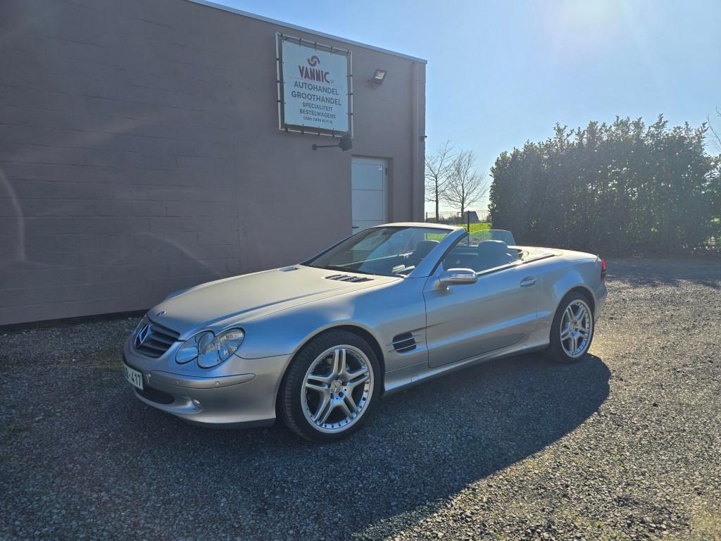 Sl 350 , 123.750 km , ONGEVALVRIJE TOPwagen !!, Auto's, Automaat, Zwart, Cabriolet, Leder