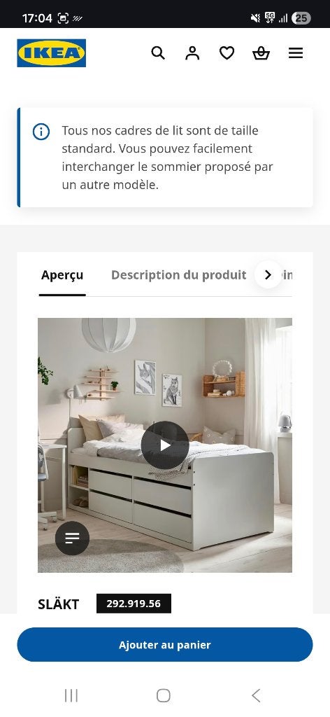 Lit simple ikéa blanc, Maison & Meubles, Chambre à coucher | Lits, 90 cm, Enlèvement, Blanc, Une personne