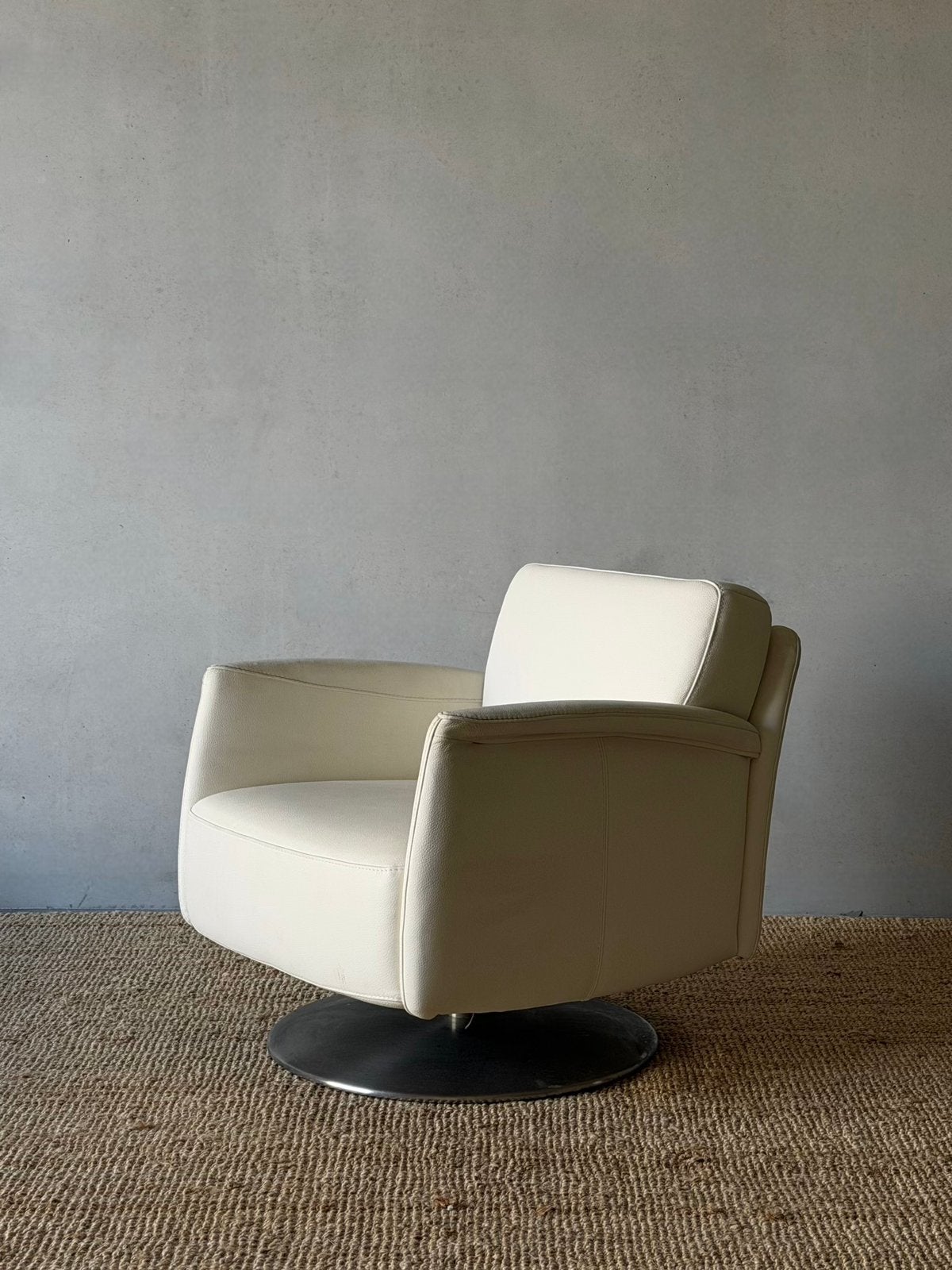 Vintage lederen fauteuil, draaifauteuil, Enlèvement, Comme neuf