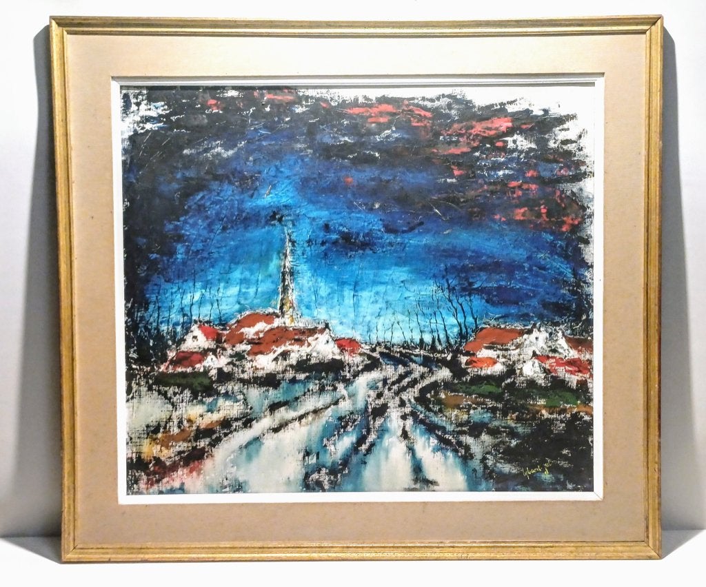schilderij   Jul Lybaert, Paysage, Enlèvement, Toile, Signé