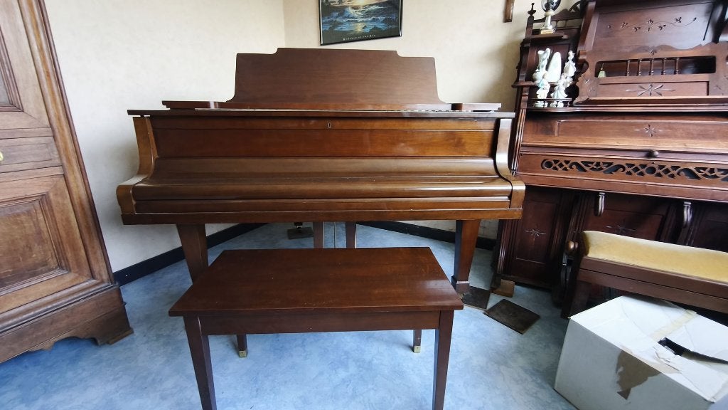 Piano à queue Kawai G-350 (1968) — noyer poli, Muziek en Instrumenten, Ophalen, Gebruikt, Bruin, Piano
