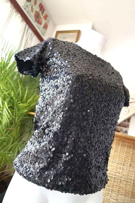 zwart chic bijzonder glitter blouse T-shirt, Kleding | Dames, Vintage Dressing, Zwart, Nieuw, Ophalen of Verzenden