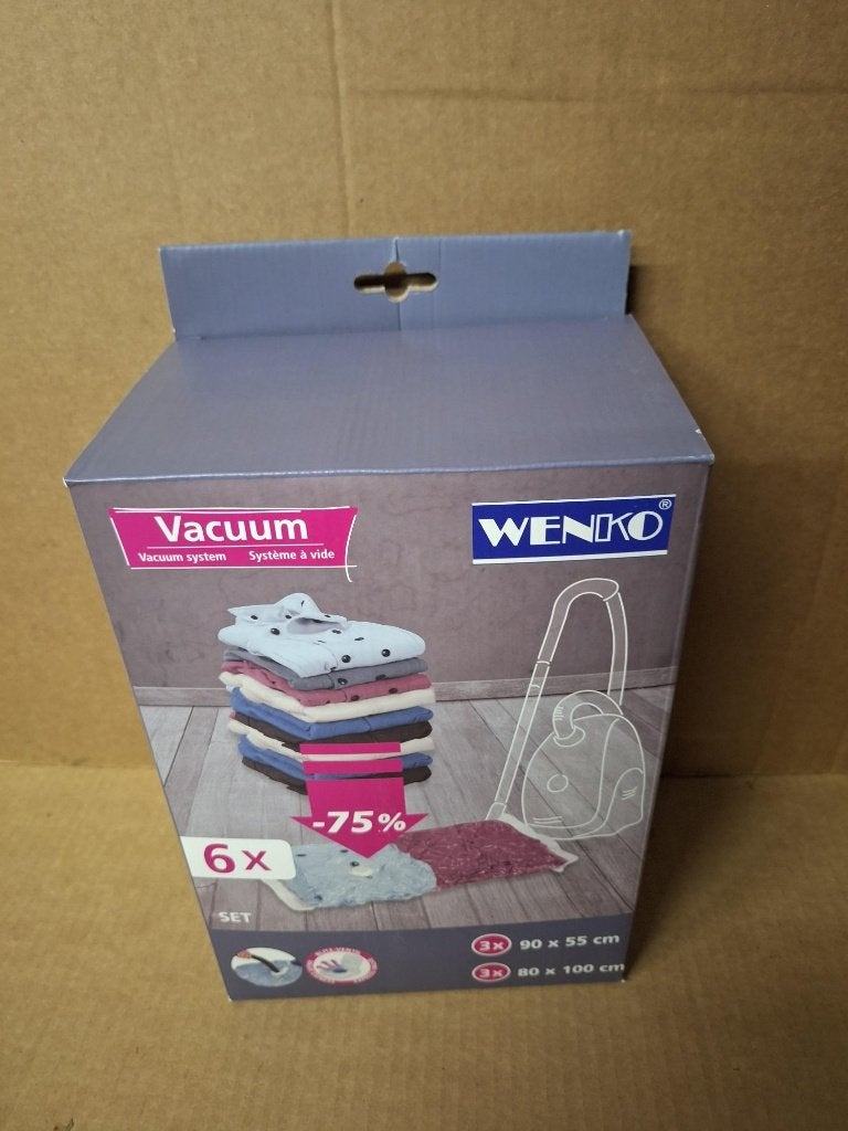vacuümzakken kleding set 6 stuks ruimtebesparend opbergen, Overige typen, Minder dan 50 cm, Minder dan 40 cm, Opvouwbaar