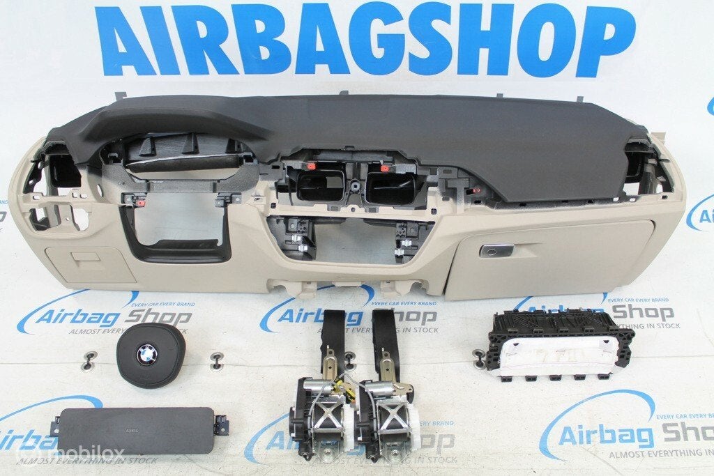 Airbag kit Tableau de bord M noir/beige HUD BMW X4 G02, Enlèvement ou Envoi, Utilisé