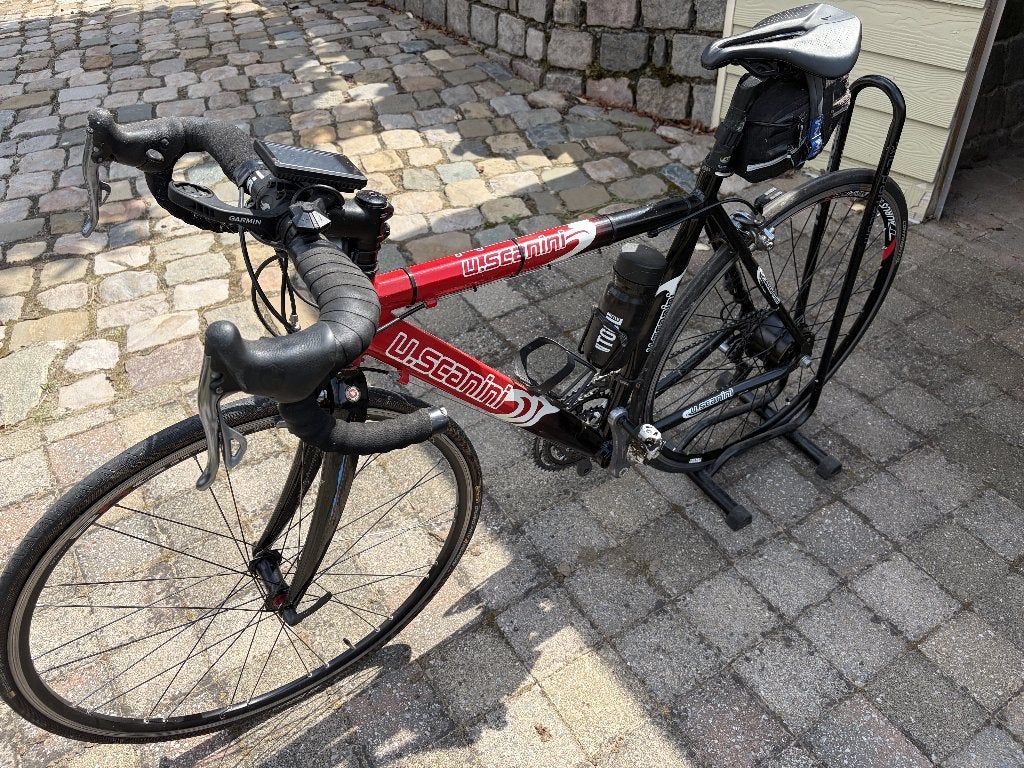 Koersfiets U Scanini maat 51-52 met elektrische motor, Fietsen en Brommers, Fietsen | Racefietsen, 28 inch, Gebruikt, Aluminium
