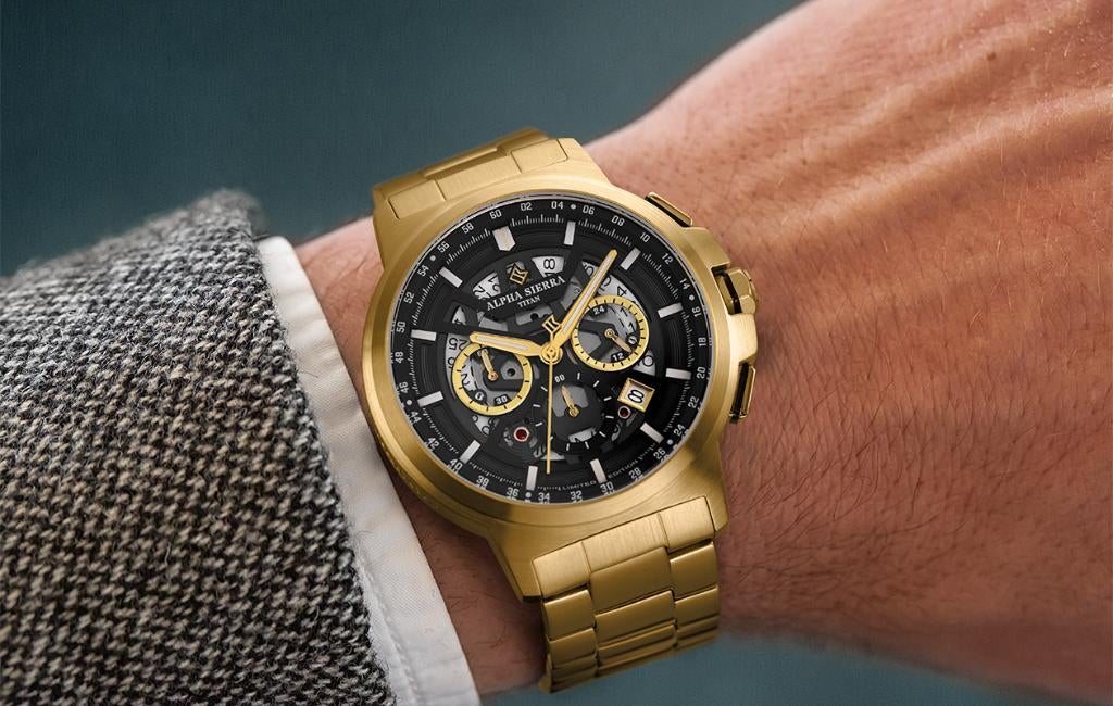 Alpha Sierra Titan G04 SEIKO Limited edition t.w.v € 399-,, Ophalen of Verzenden, Waterdicht, Nieuw, Zwart