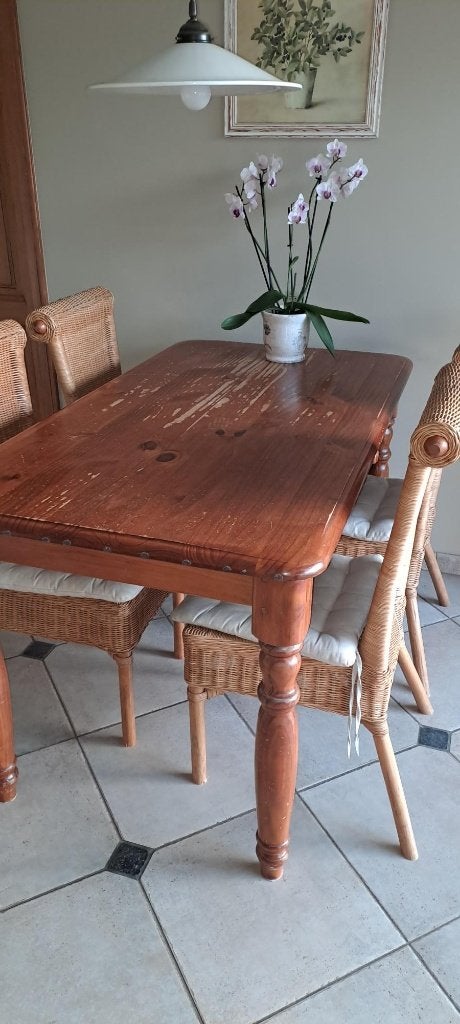 tafel met 4 stoelen, Huis en Inrichting, Ophalen, Gebruikt, 100 tot 150 cm, 50 tot 100 cm
