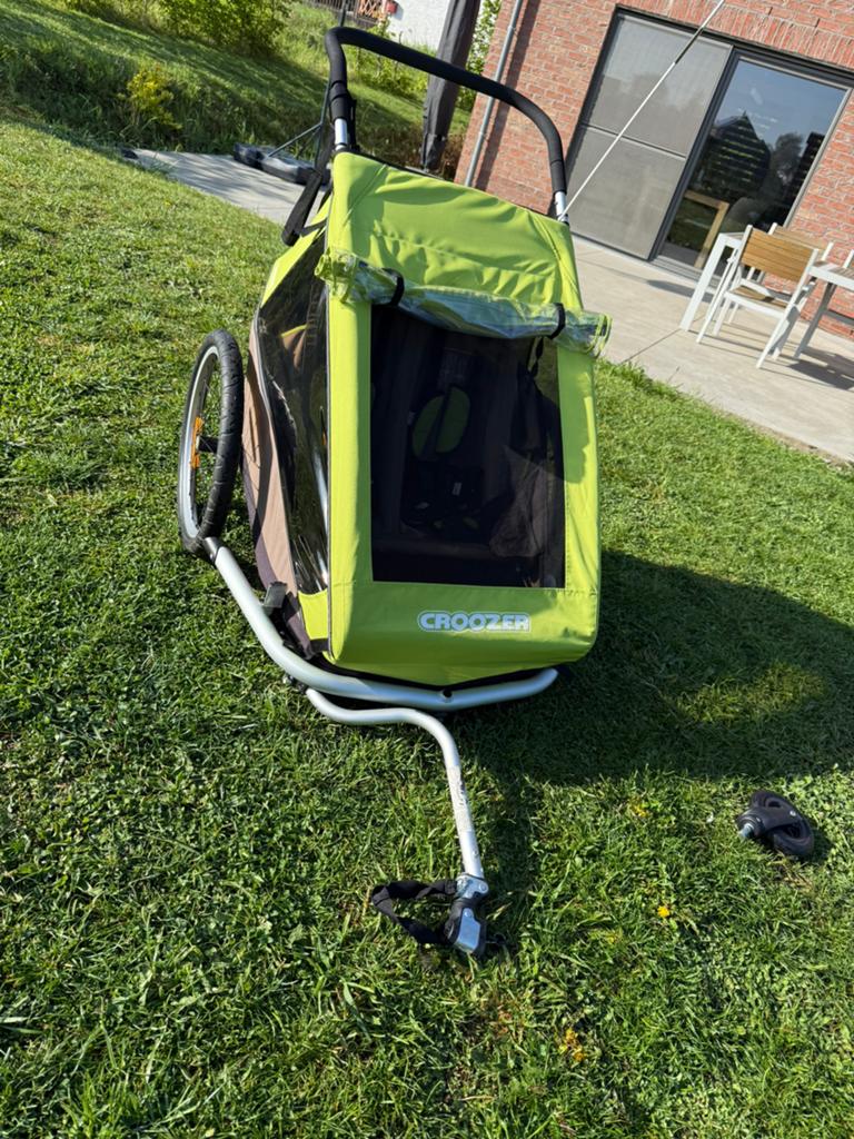 Remorque-vélo croozer 2 places, Vélos & Vélomoteurs, Pliable, 20 à 40 kg, Enlèvement, Utilisé