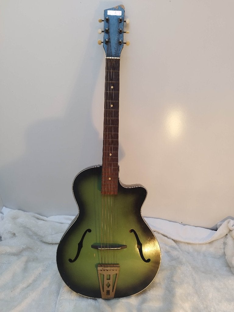 Guitare Vintage Archtop Egmond Greenburst (Années 60), Enlèvement, Utilisé, Guitare classique ou espagnole