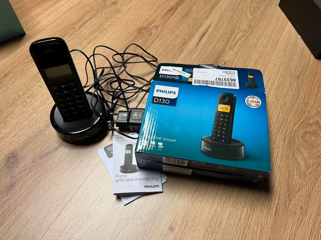 Nieuwe draagbare telefoon Merk Philips  D130, Telecommunicatie, Ophalen of Verzenden, Nieuw, 1 handset
