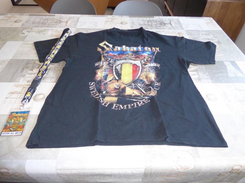 T-shirt Sabaton XXL  Tour 2012 Brussels + badge, Ophalen of Verzenden, Zo goed als nieuw