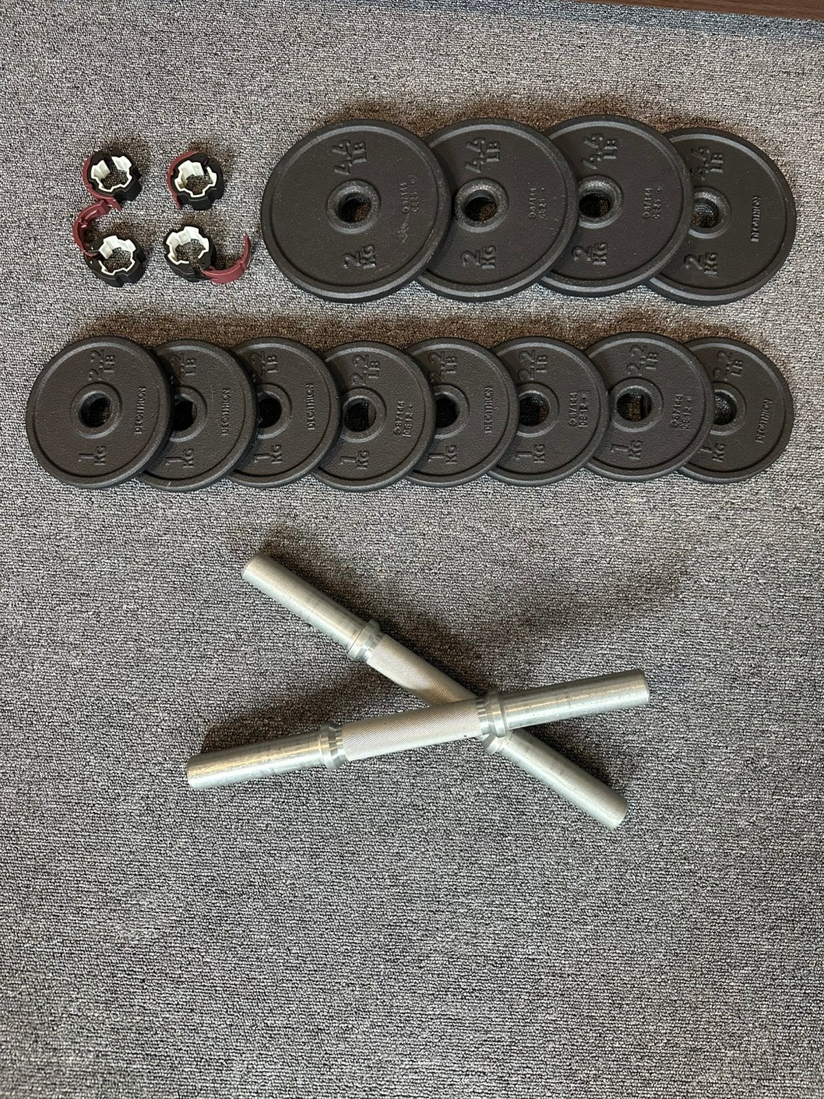 Dumbell set, Ophalen, Zo goed als nieuw, Halterstangen