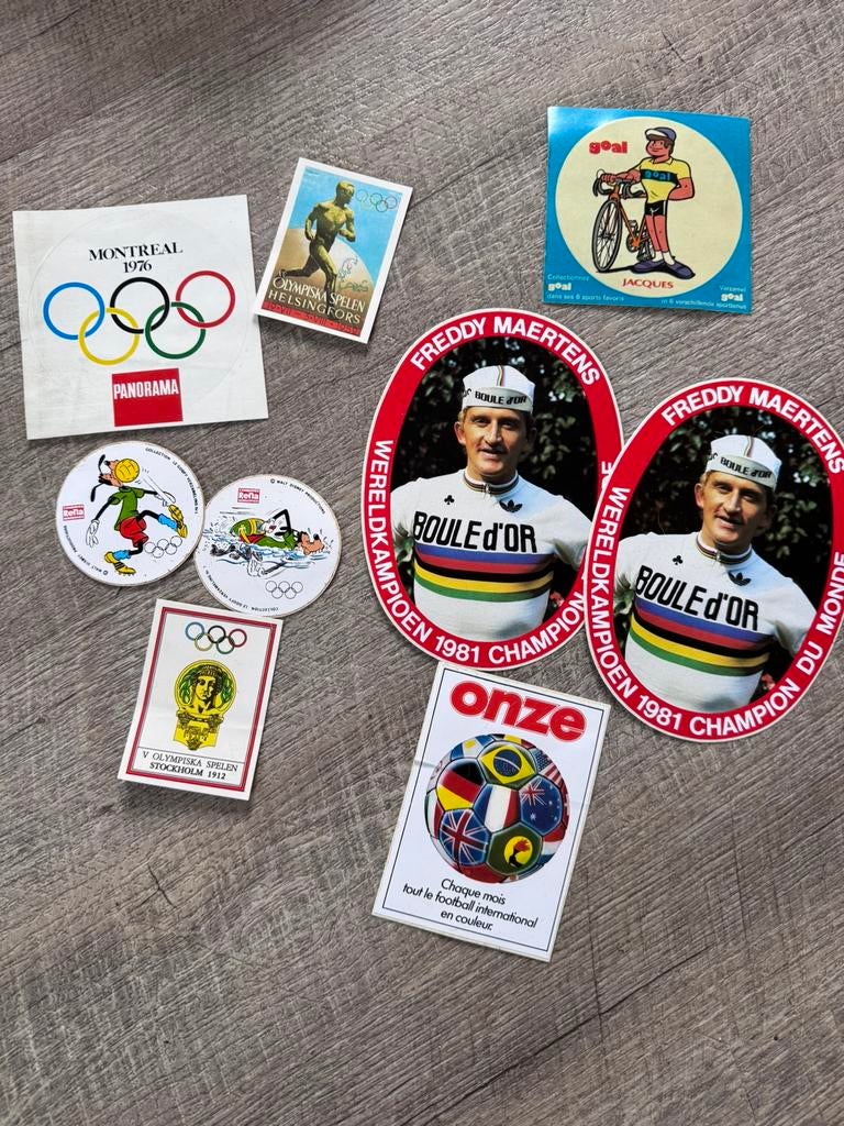 Stickers sport retro, Verzamelen, Ophalen of Verzenden, Zo goed als nieuw, Sport