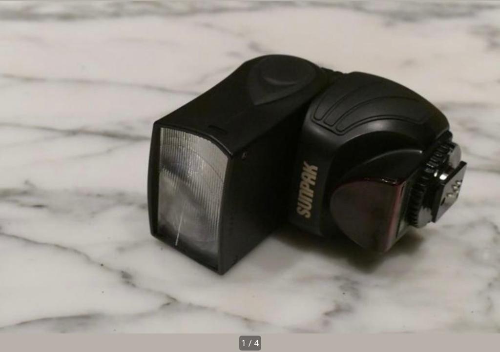 Sunpak PZ40X flitser voor Canon, Audio, Tv en Foto, Foto | Flitsers, Ophalen of Verzenden, Gebruikt, Canon, Kantelbaar