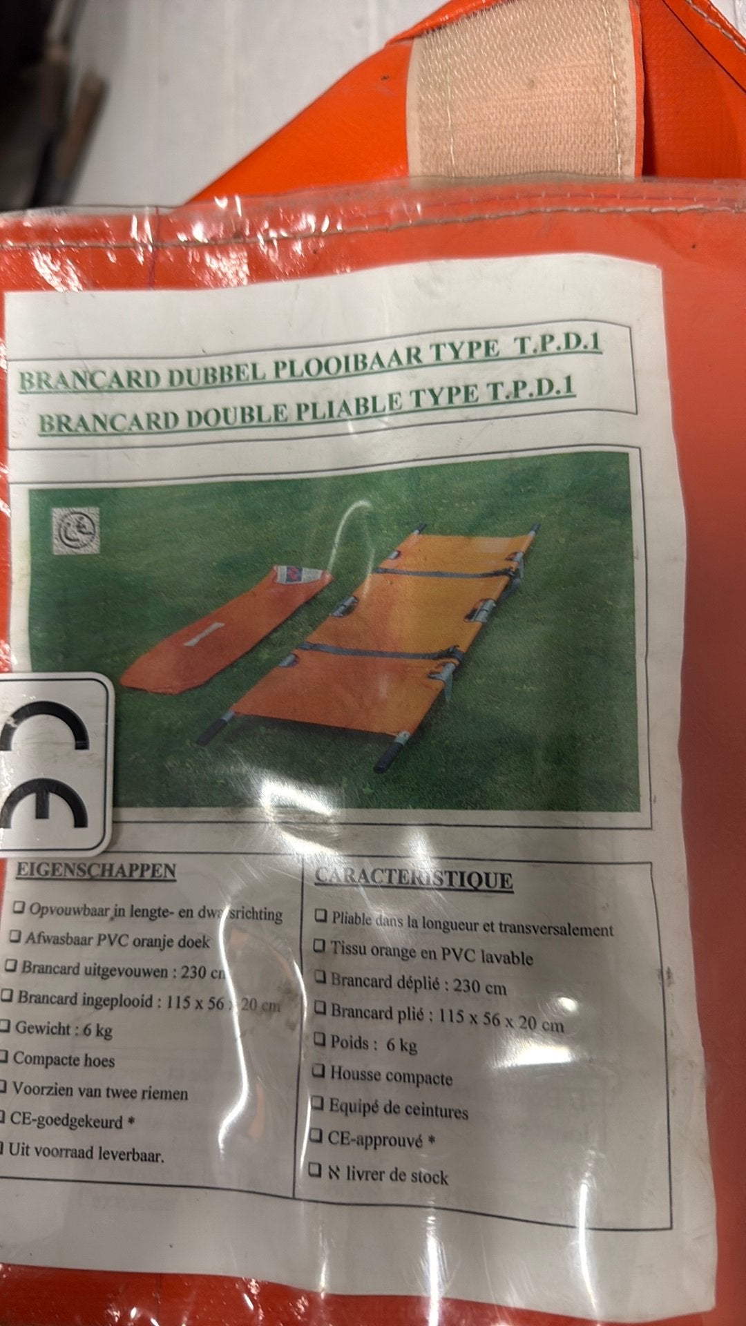 Brancard double pliable, Ophalen, Zo goed als nieuw