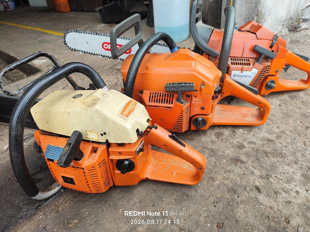 Lot de cinq tronçonneuses, 30 à 50 cm, Enlèvement, Utilisé, HUSQVARNA