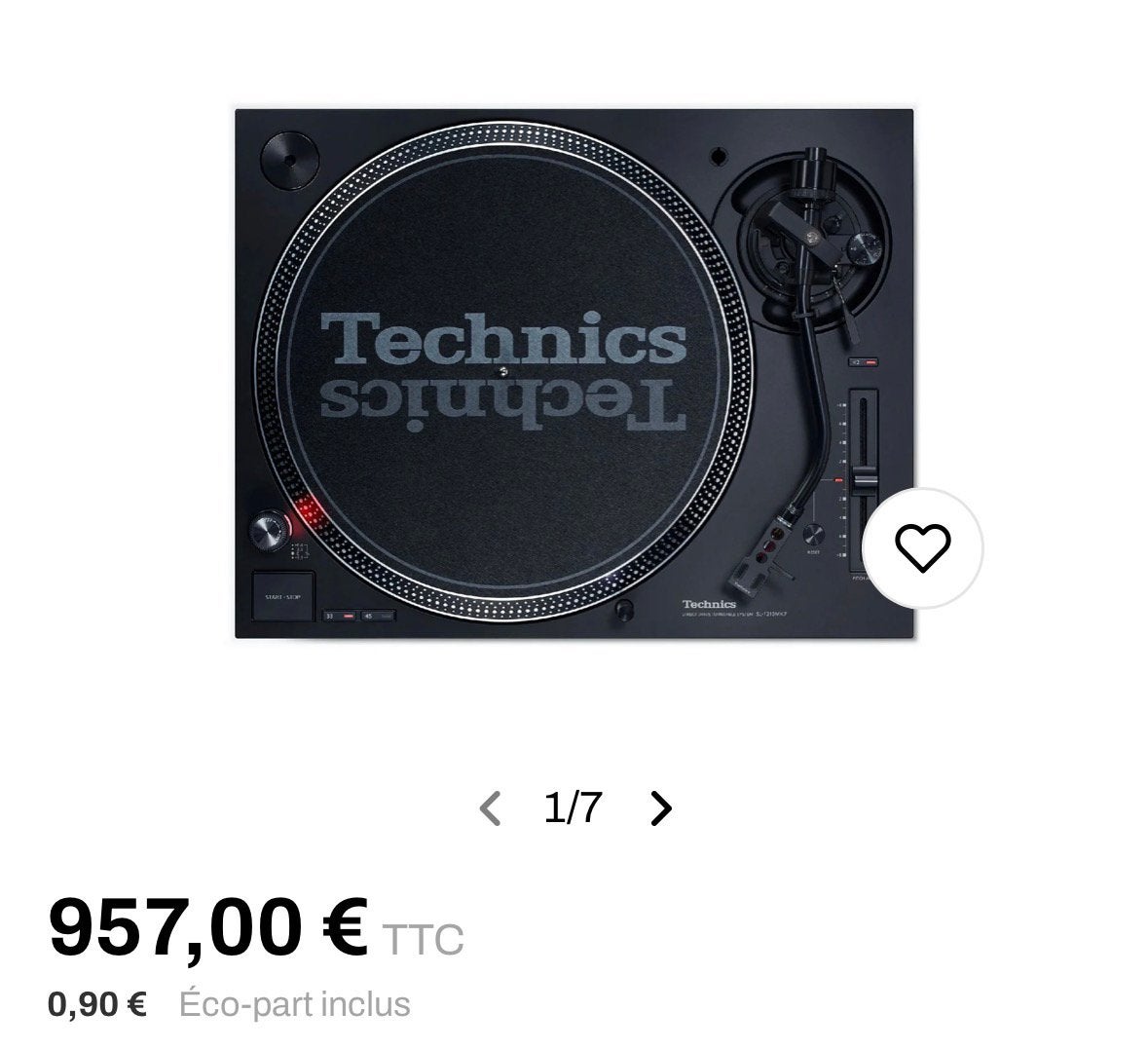 Technics mk7, TV, Hi-fi & Vidéo, Enlèvement, Comme neuf, Technics