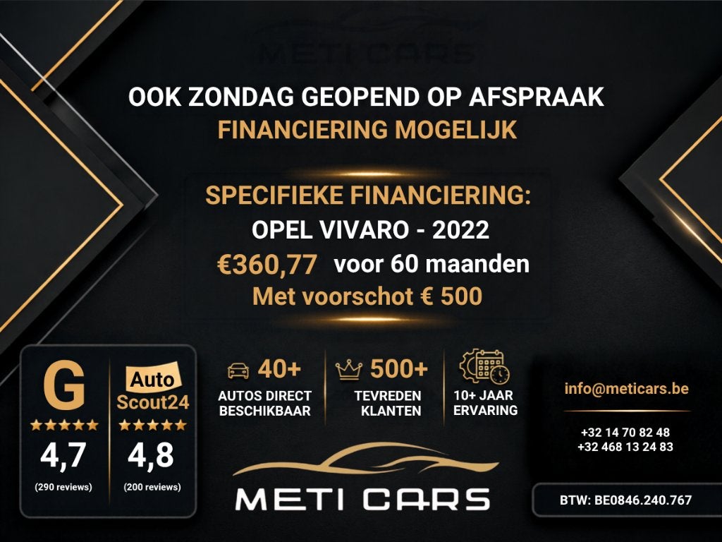 Opel Vivaro 2.0 TD L2H1 | Caméra | Capteur | Croisière |..., Achat, Vivaro, Euro 6, Entreprise