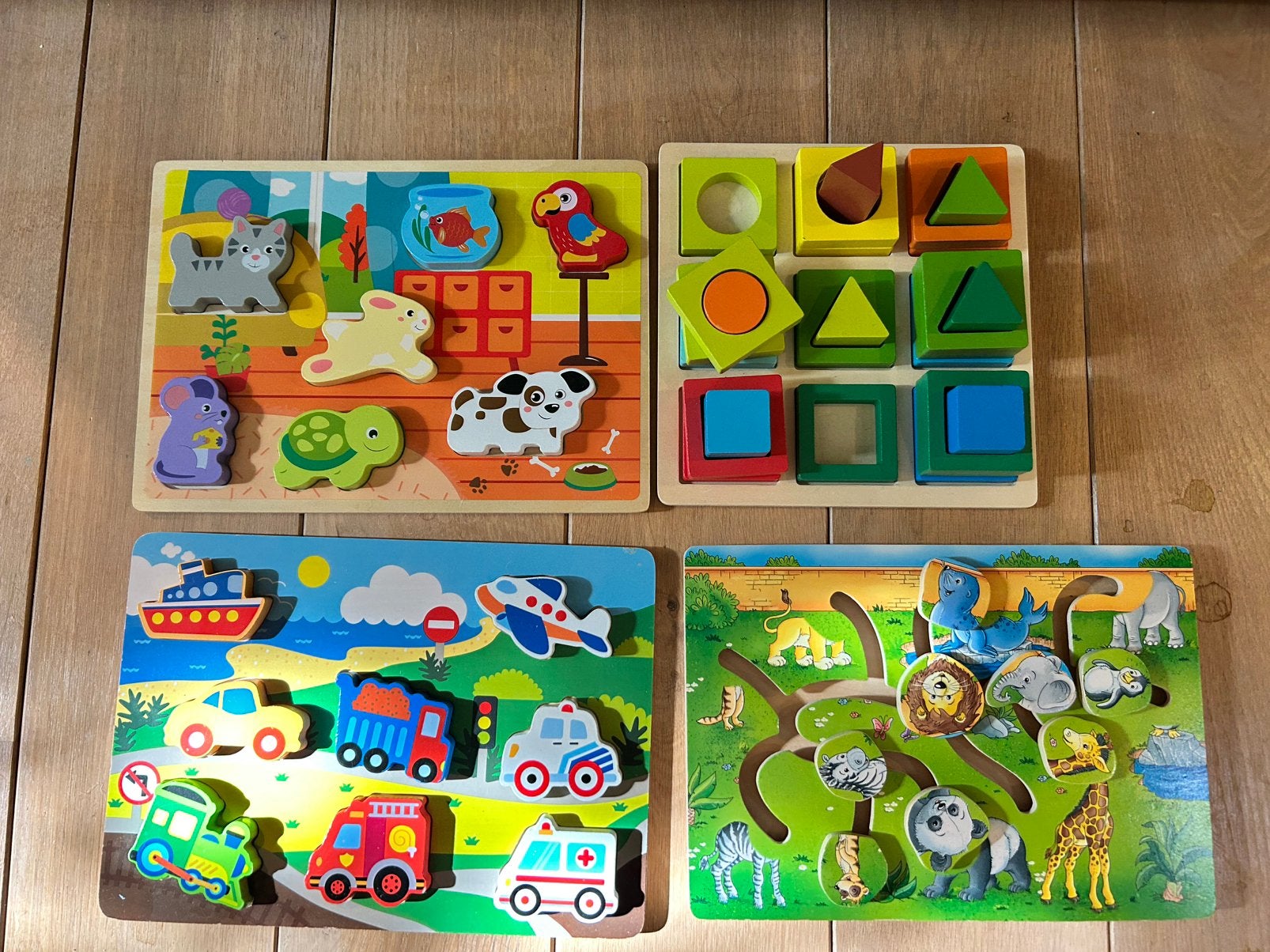 Houten puzzels, Kinderen en Baby's, Ophalen, Zo goed als nieuw