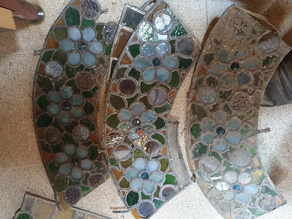 glas in lood paneel, Enlèvement